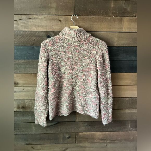 Talbots Wool Mohair Blend Turtleneck Sweater Multicolor Knit Made In Italy - Picture 7 of 11